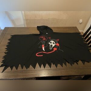 Ghostface Scream Hooded Poncho NWT
